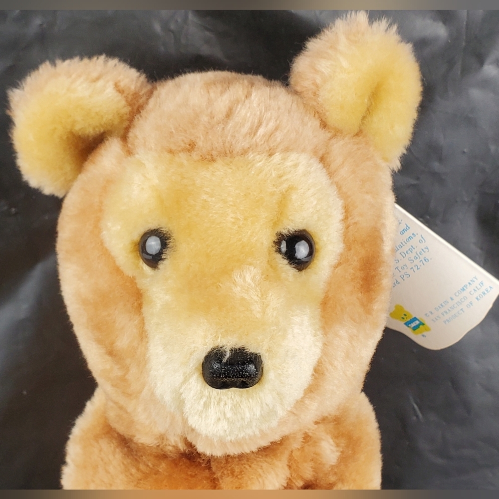 Dakin VTG 1976 Baby Bearfoot Teddy Bear Cub Nutshell Bean Bag Plush EUC V2